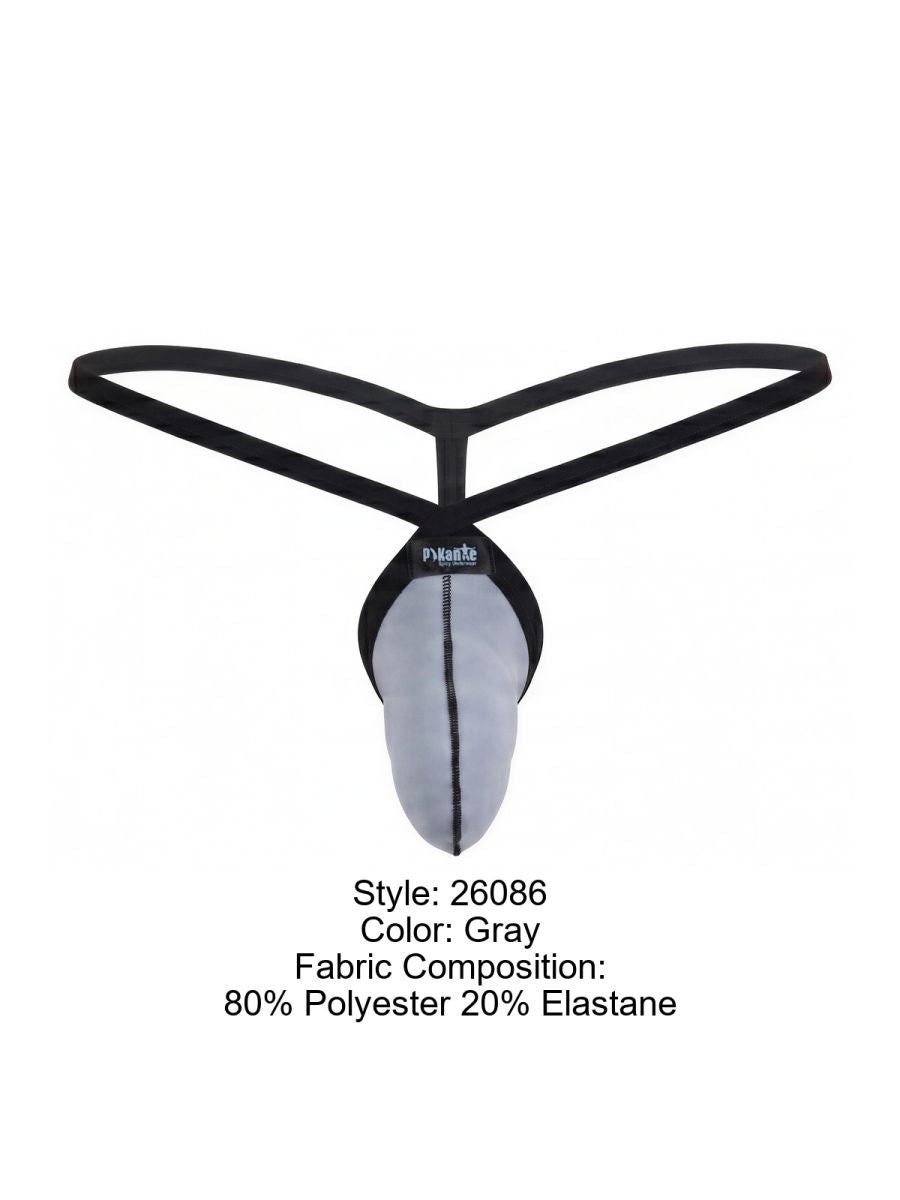 Pikante 26086 PIK 26086 Ensemble de strings pour hommes en couleur grise Gris