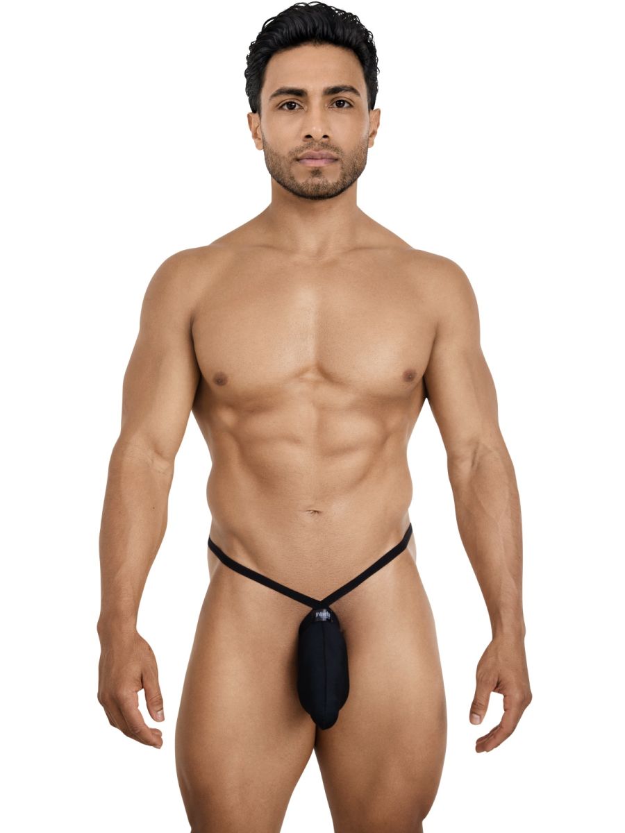 Pikante 26087 PIK 26087 String masculin minimaliste de couleur noir élégant Ensemble de couleur noire