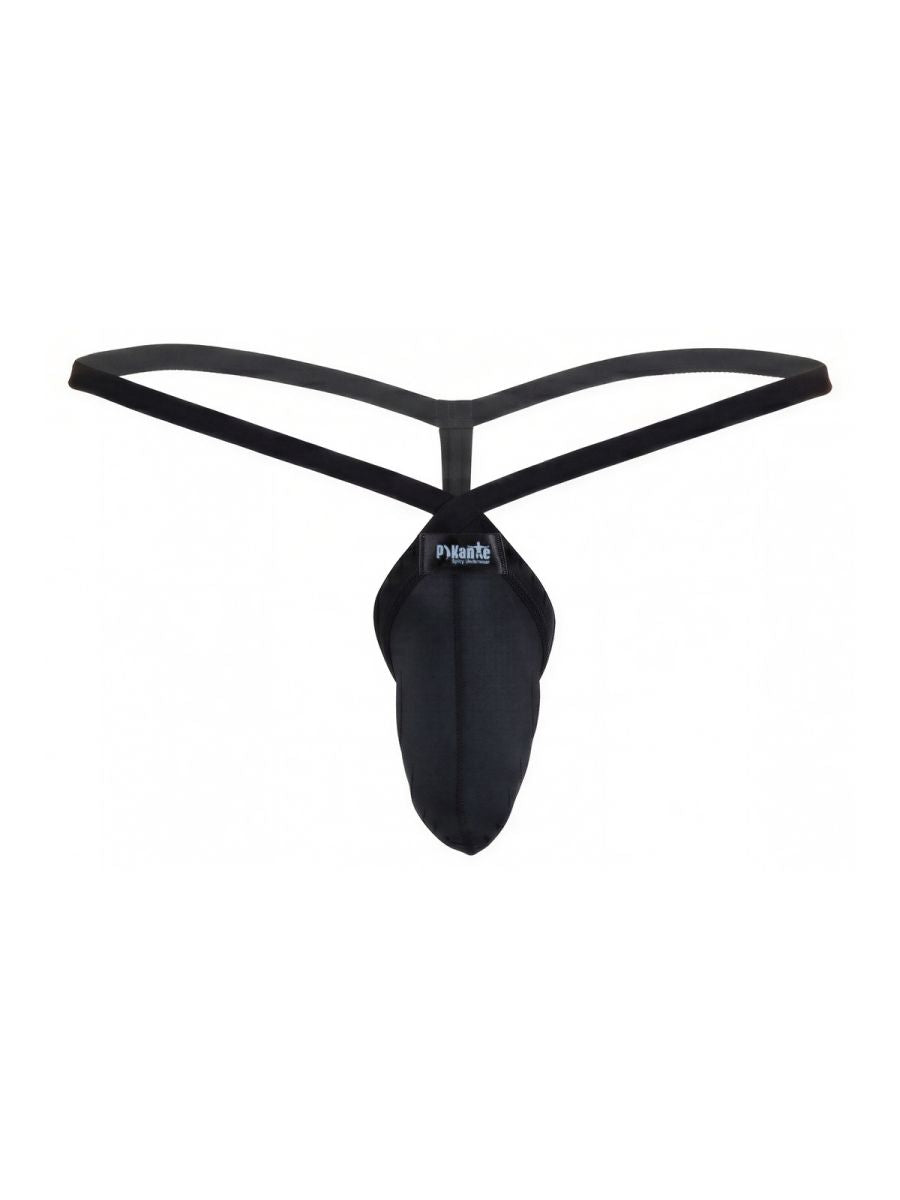 Pikante 26087 PIK 26087 String masculin minimaliste de couleur noir élégant Ensemble de couleur noire