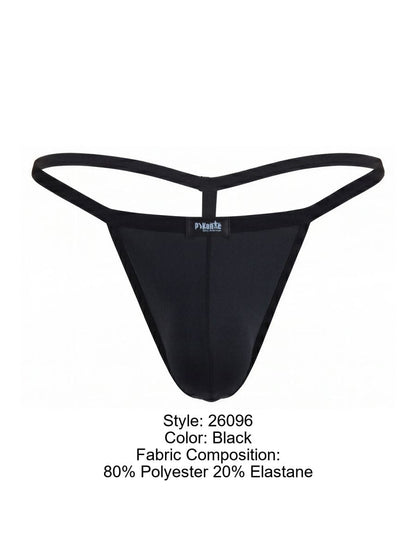 Pikante 26096 PIK 26096 Nut G-String in Sleek Black Color Black