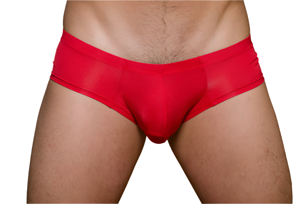 Red pride metro bunz boxer briefs with plus pouch made of smooth stretchy fabric and a snug waistband