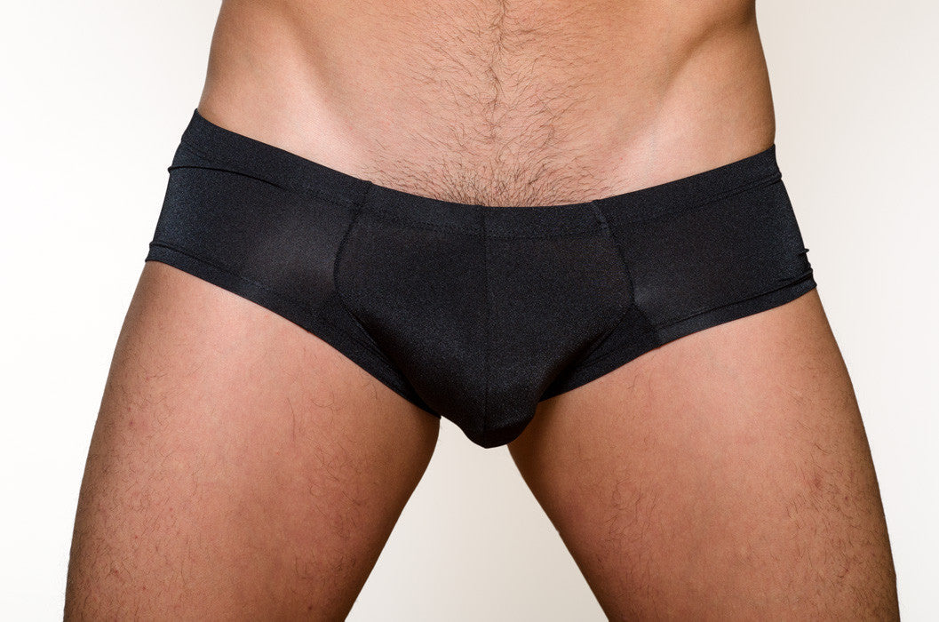 Black pride metro bunz boxer briefs with plus pouch featuring smooth form fitting fabric and subtle textured pattern