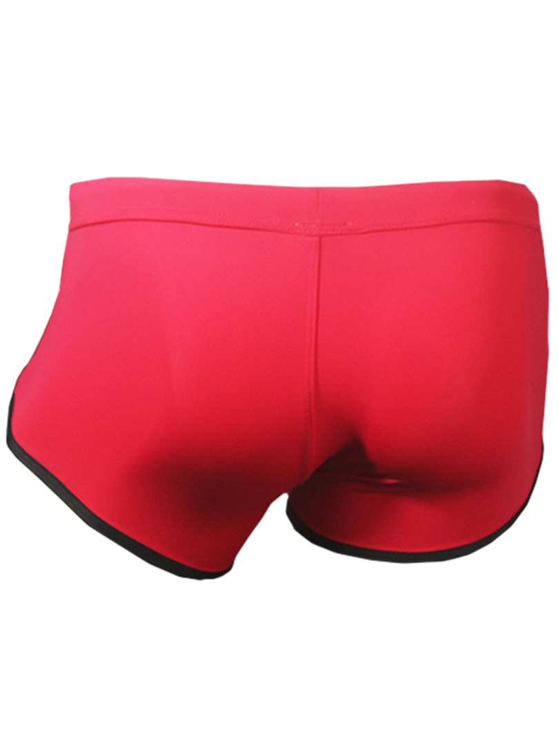 Red briefs pride vince trunk with black trim featuring soft breathable fabric for comfortable everyday wear