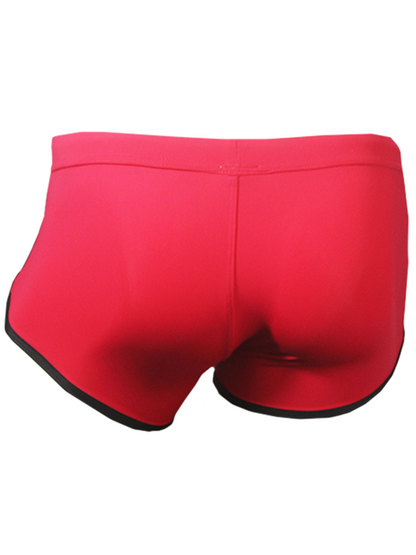Red briefs pride vince trunk with black trim featuring soft breathable fabric for comfortable everyday wear