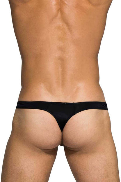 Black Private Structure DGEMU3545BT Desire Glaze thong made of smooth stretchy fabric shown from the back side