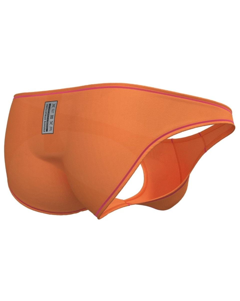 Vibrant orange private structure epus4563 prime eutopia bikini brief for men with subtle pink trim along edges