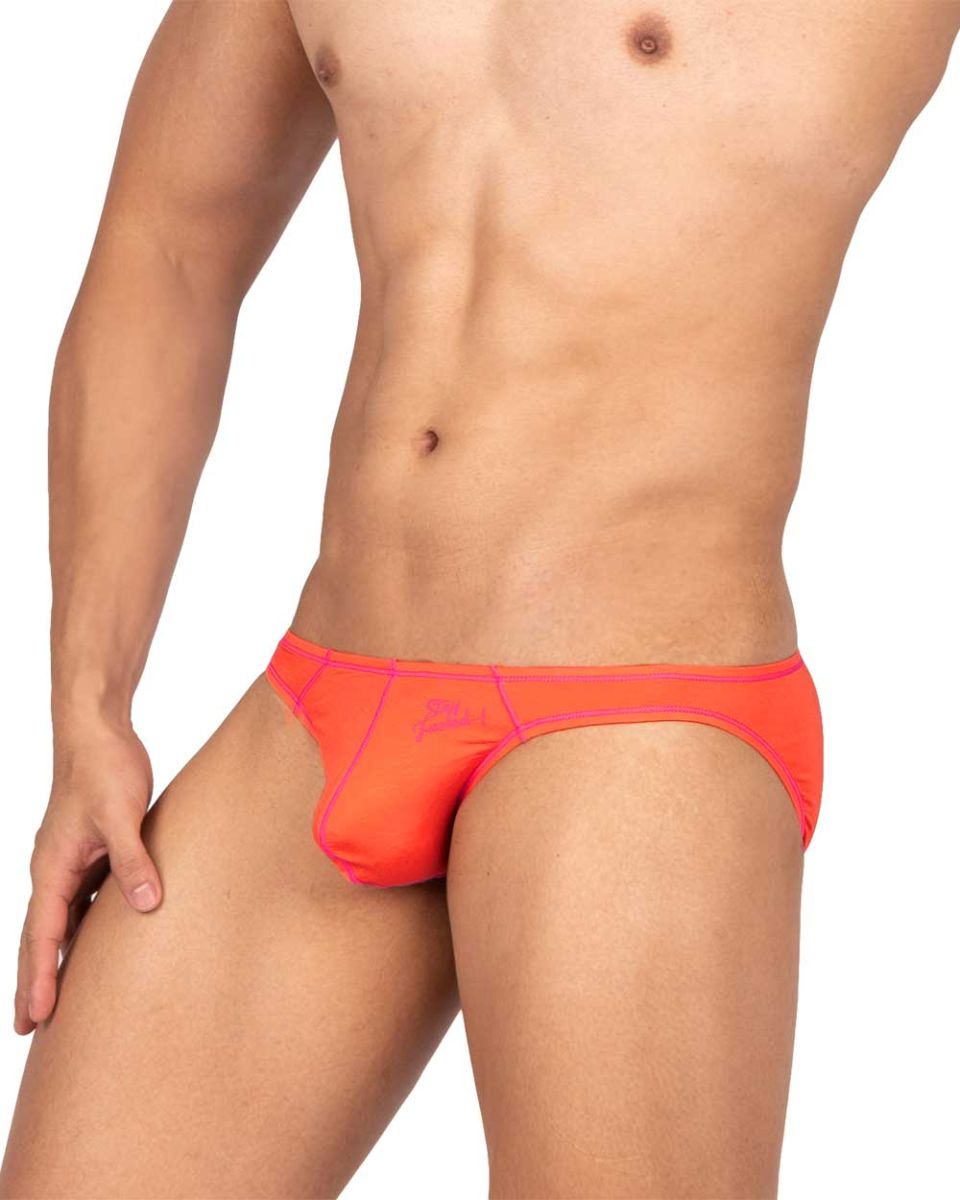 Vibrant orange private structure epus4563 prime eutopia bikini brief with subtle pink trim and sleek modern design