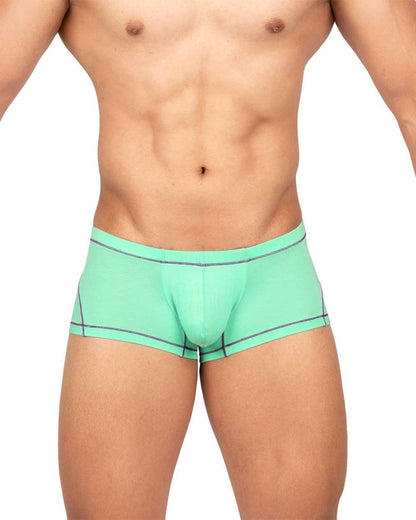 Mint green private structure epus4570 prime elysian hipster briefs with black trim detailing in cyan color