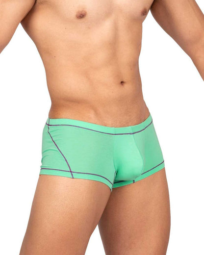 Mint green hipster briefs with dark gray trim by private structure in cyan color for comfortable everyday wear