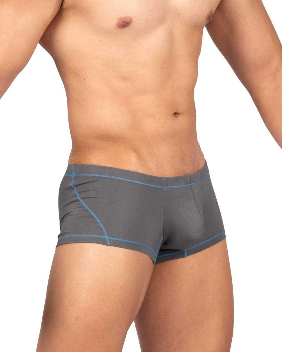 Private structure epus4570 prime elysian gray athletic briefs with blue stitching accents for comfortable support