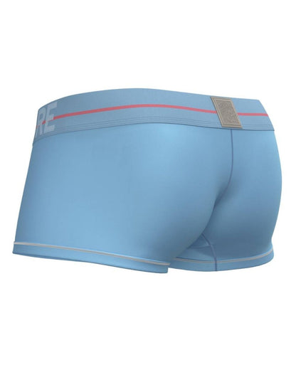 Private structure moux4103 mo lite mid waist trunk light blue men’s briefs with red stripe and silver waistband trim