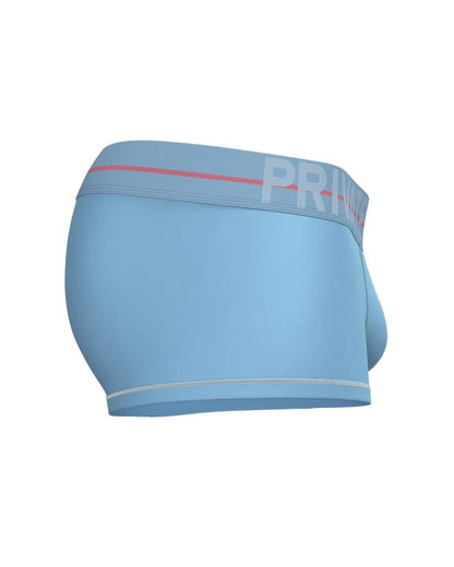 Light blue private structure moux4103 mo lite mid waist trunk briefs with gray waistband and prim logo in white