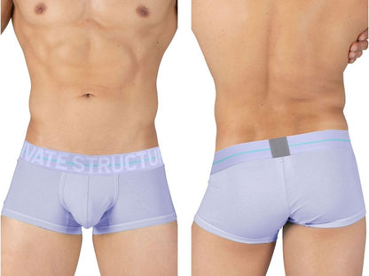 Light purple men’s mid waist briefs with private structure branded elastic waistband color lilac model moux4103