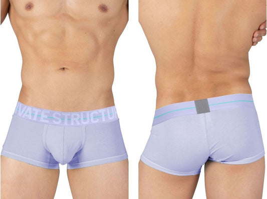 Light purple men’s mid waist briefs with private structure branded elastic waistband color lilac model moux4103