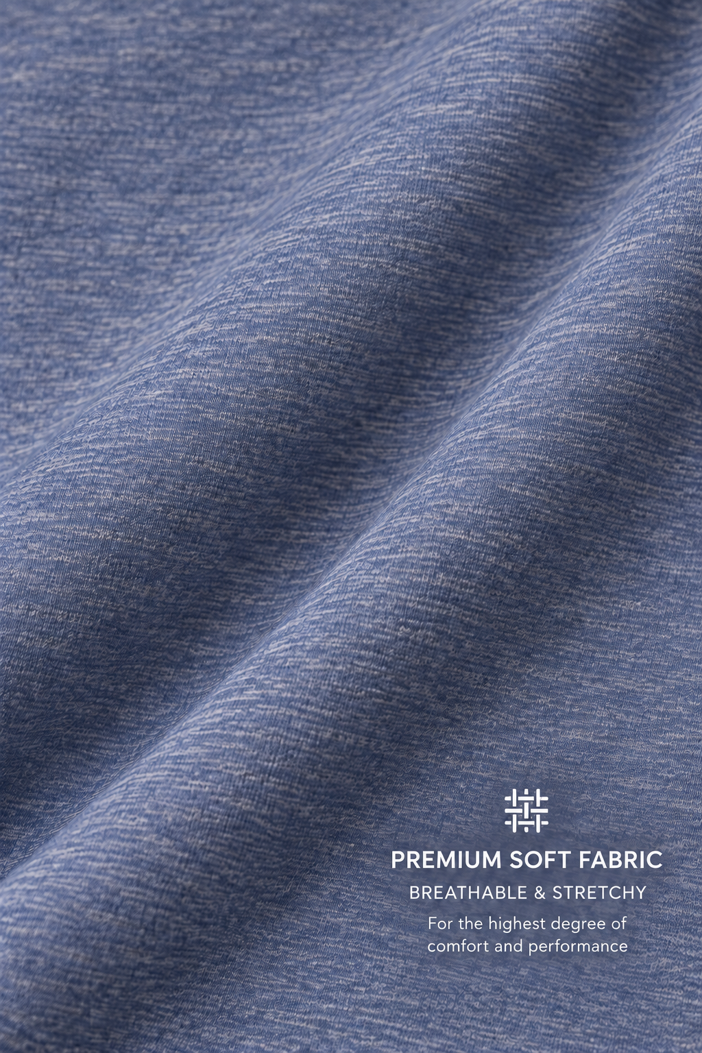 Jed North Men's Quarter-Zip Training Long Sleeve - Heather Blue