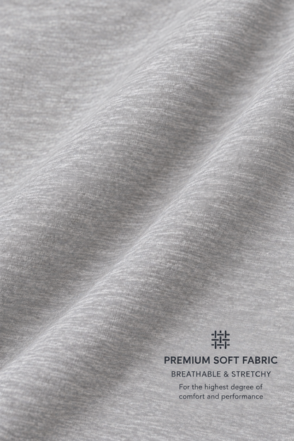 Jed North Men's Quarter-Zip Training Long Sleeve - Heather Gray