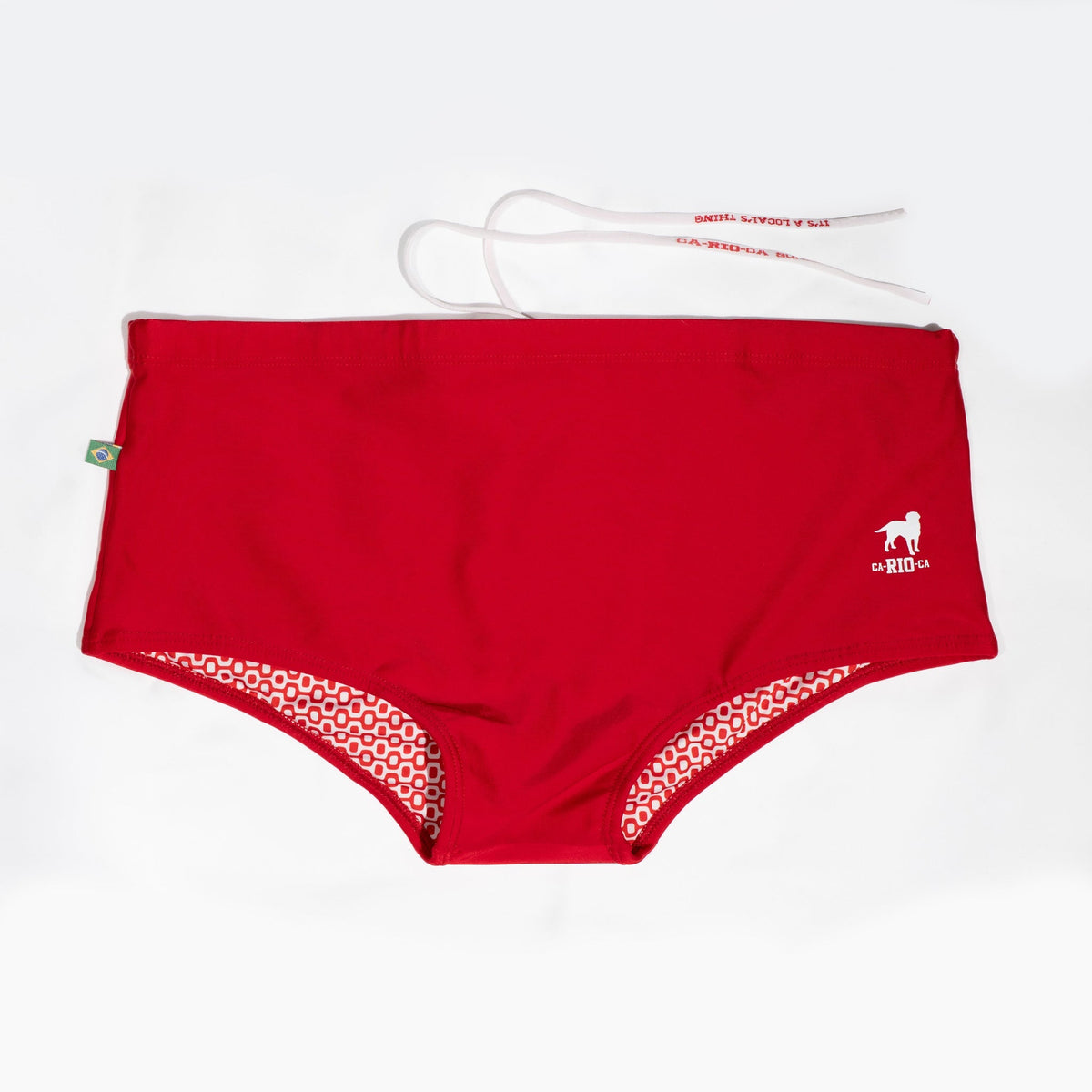 CA-RIO-CA Traditional Square Solids Cut Sunga - Male Bathing Suit