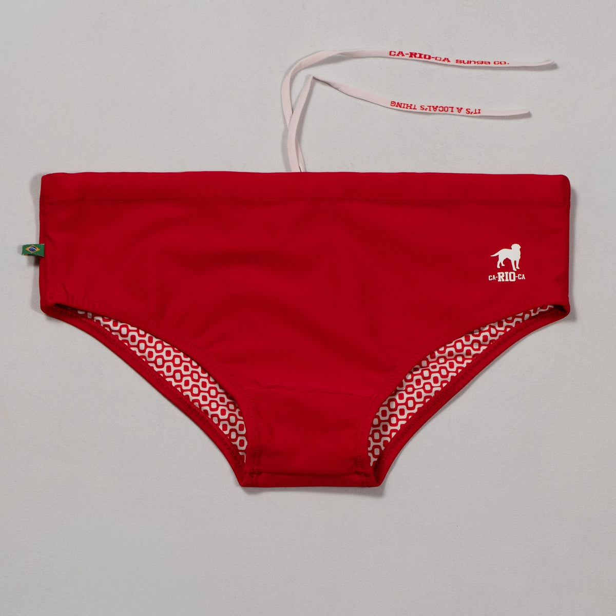 CA-RIO-CA Low Rise Solids Cut Sunga - Male Bathing Suit