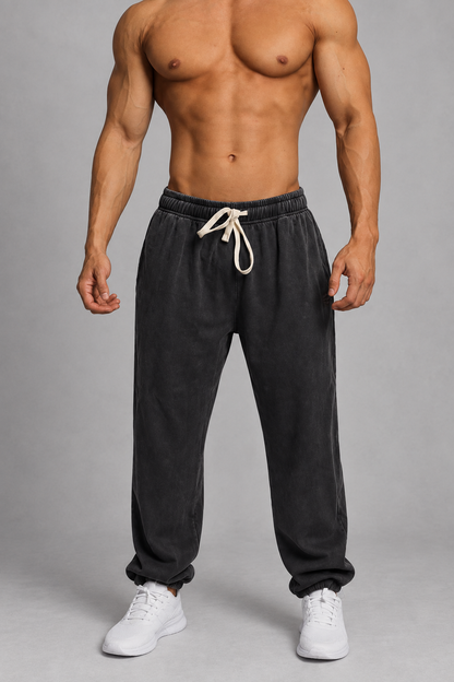 Jed North Men's Relaxed Balloon Joggers - Washed Charcoal