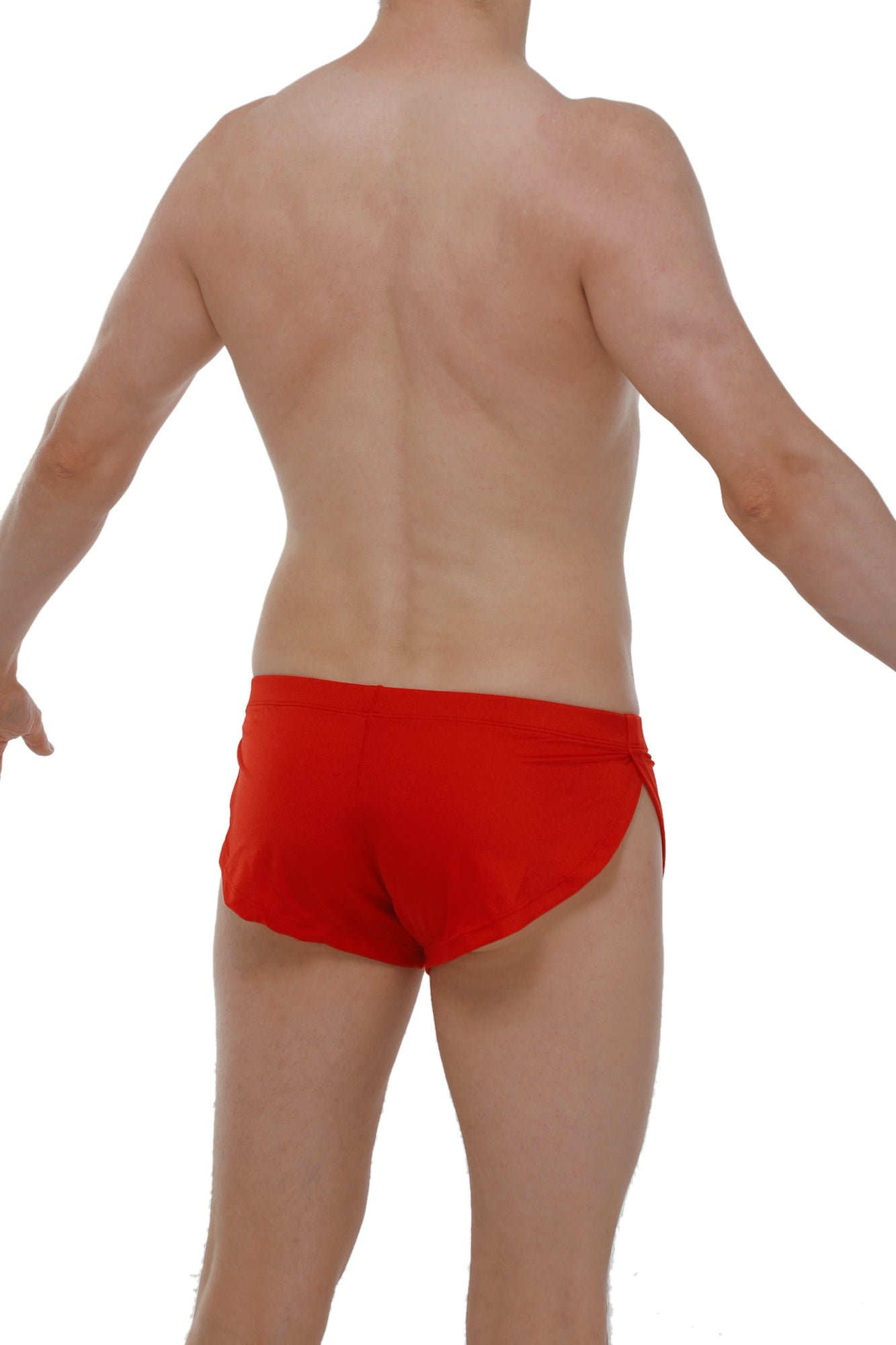 Red running shorts joe red with sleek form-fitting design ideal for athletic use