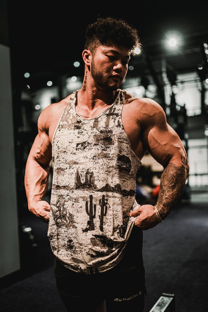 Jed North Men's Graphic Muscle Stringer - Rugged Outlaw