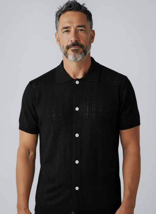 Smash Shirts Herren Smash Kurzarm-Hemd mit Knopfleiste