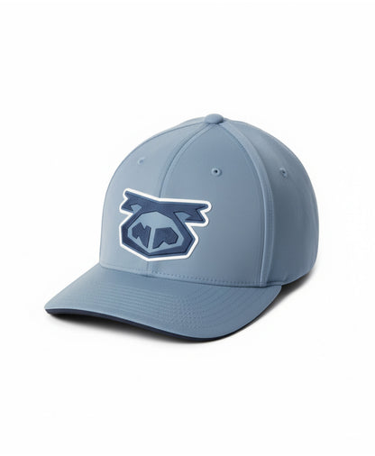 Light blue snout cap 3.0 baseball cap with stylized darker blue and white embroidered logo