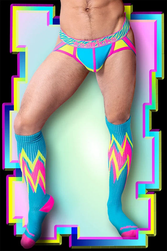 *ssTricks Apparel Herren Prismatik Socken | Gelb/Blau/Pink