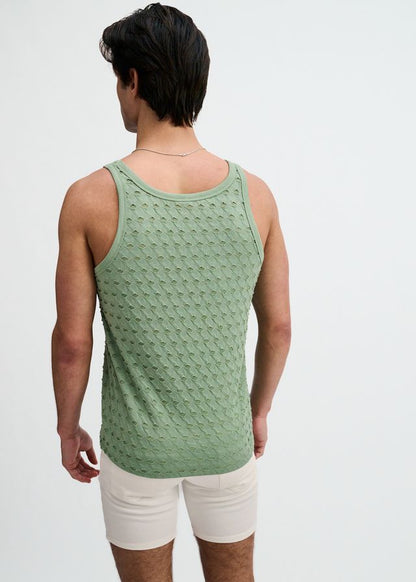ST33LE Stretch Ripped Knit Tank - Cactus