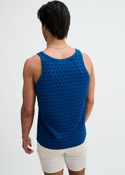 ST33LE Stretch Ripped Knit Tank - Petrol