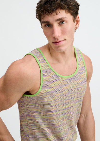 ST33LE Space Dye Textured Knit Tank - Grass