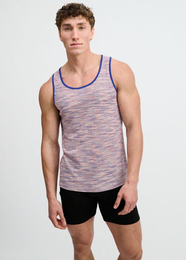 ST33LE Space Dye Textured Knit Tank - Purple