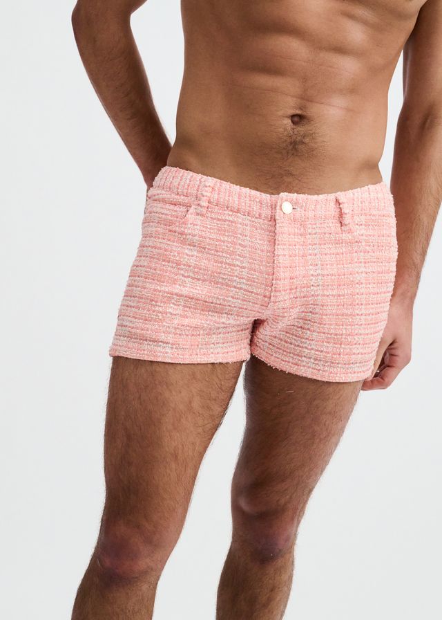 ST33LE 3" Stretch Knit Tweed Look Jacquard Short - Parfait