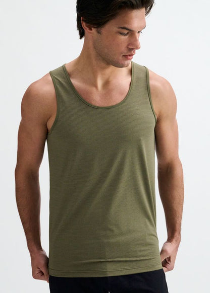 ST33LE Textured Stretch Mesh Performance Tank - Army/Black