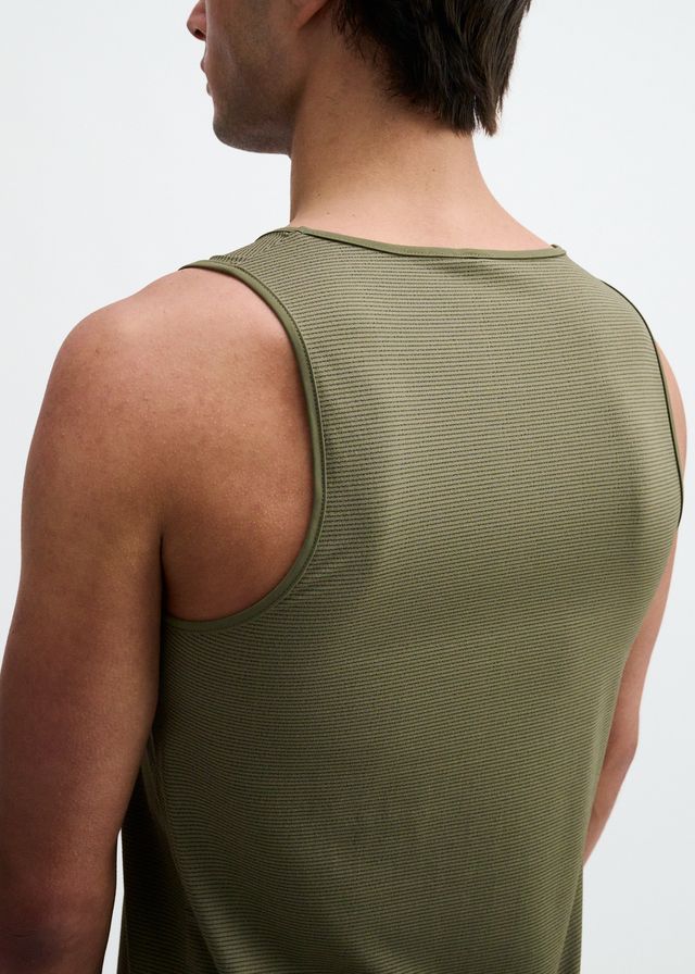 ST33LE Textured Stretch Mesh Performance Tank - Army/Black