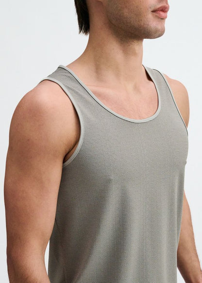 ST33LE Textured Stretch Mesh Performance Tank - Grey/Black