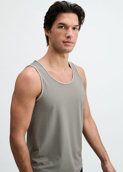 ST33LE Textured Stretch Mesh Performance Tank - Grey/Black