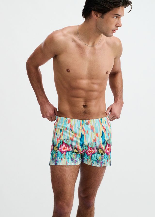 ST33LE Drips Printed Swim Short - Teal/Multi Drips