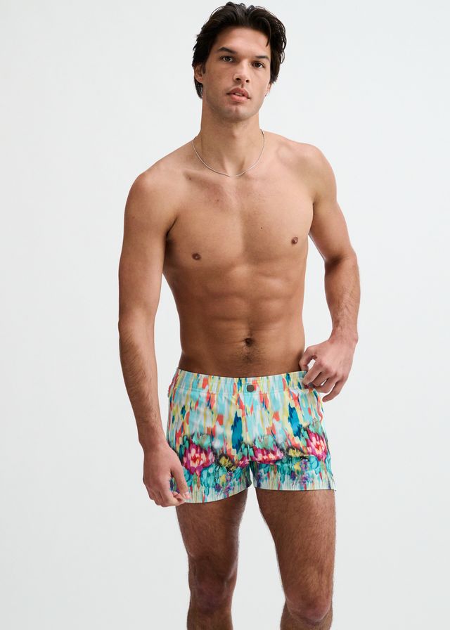 ST33LE Drips Printed Swim Short - Teal/Multi Drips