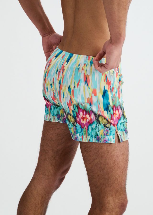 ST33LE Drips Printed Swim Short - Teal/Multi Drips