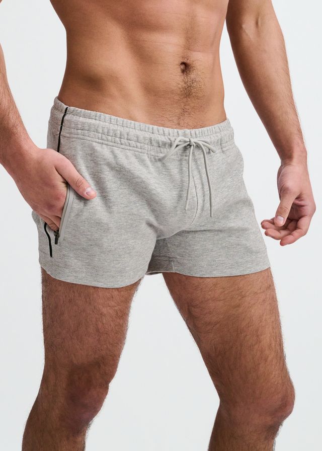 ST33LE 3.5" Stretch Short W/ Contrast Piping - Grey