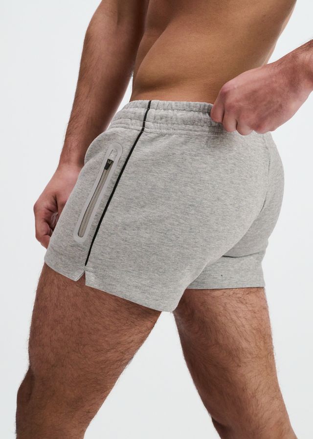 ST33LE 3.5" Stretch Short W/ Contrast Piping - Grey