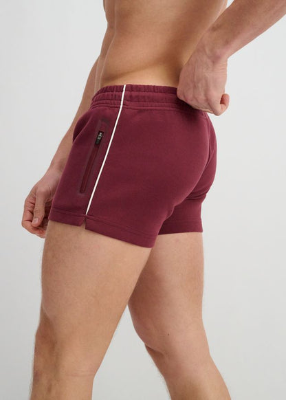 ST33LE 3.5" Stretch Short W/ Contrast Piping - Wine