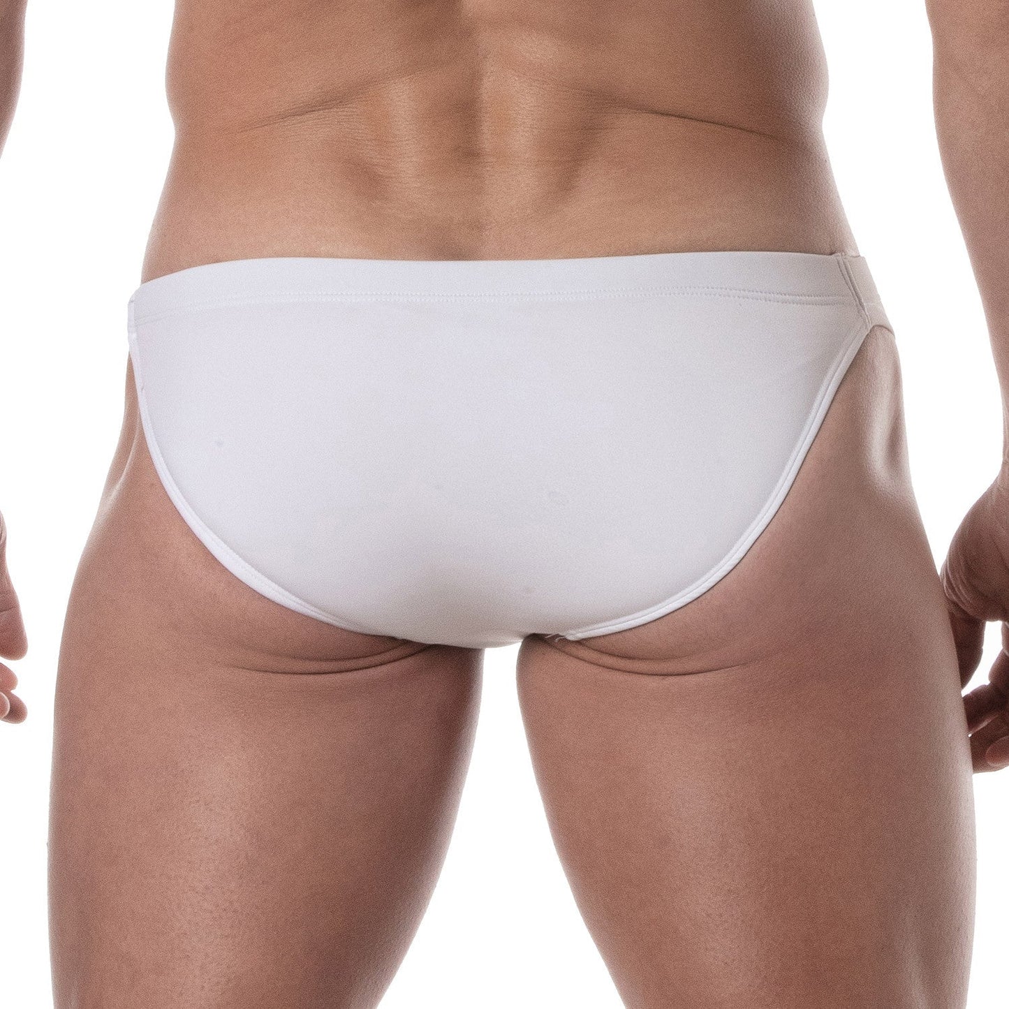 White swim chain brief seamless white briefs with smooth design for comfortable swimwear use