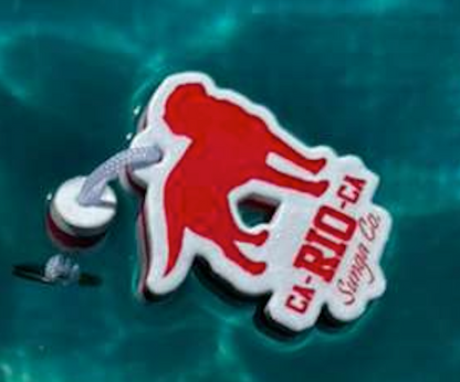 CA-RIO-CA logo shape EVA foam floating keychain boat key tag