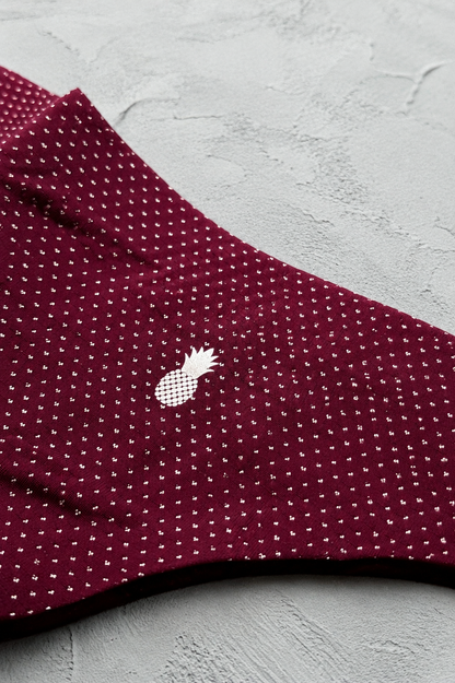 JJ Malibu Men's Shimmer Knit Seamless Briefs - Maroon