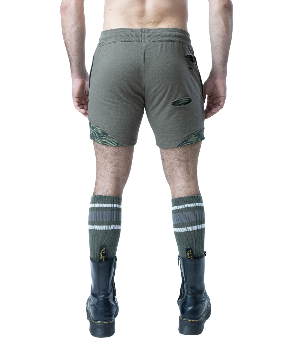 Short de rugby pour homme Shred Nasty Pig - Vert olive