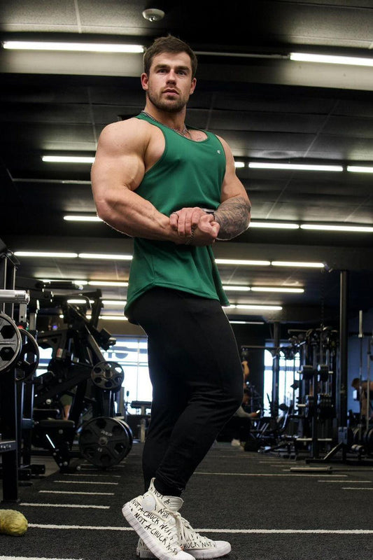 Jed North Men's Fast-Dry Bodybuilding Workout Stringer - Emerald