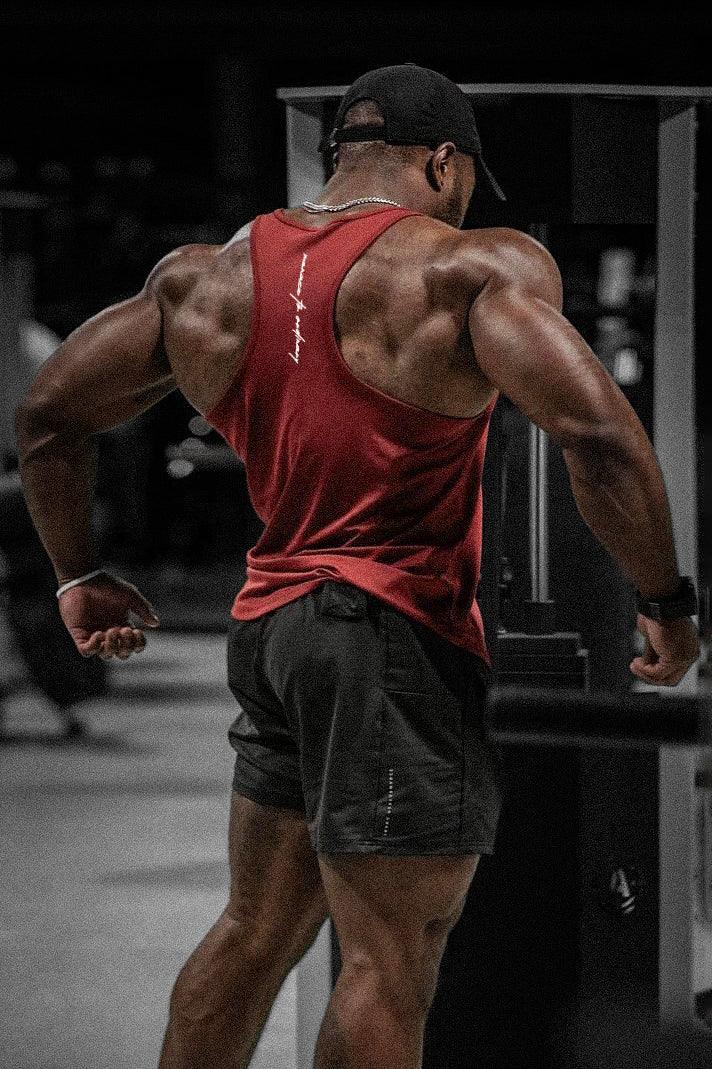 Jed North Men's Fast-Dry Bodybuilding Workout Stringer - Maroon