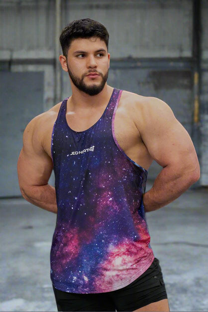 Jed North Men's Graphic Muscle Stringer - Galactic